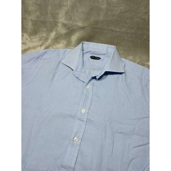 Tom Ford Other - Tom Ford Button Down Shirt Men Size 46/18 XXL Blue Cotton Long Sleeve Dress Top
